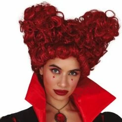Fiestas Guirca Curly Queen Of Hearts Wig Fairytale Costumes