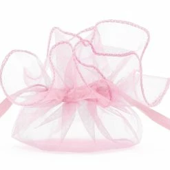 Partydecor 10 Pink Organza Bags Large 25cm