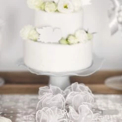 Partydecor 10 White Organza Bags Large 25cm Wedding Favours