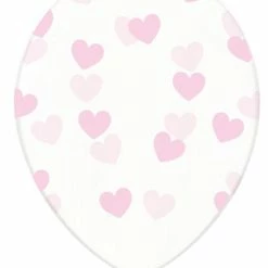 Partydecor Pink Hearts Balloon 30cm Pk Of 6 Valentines