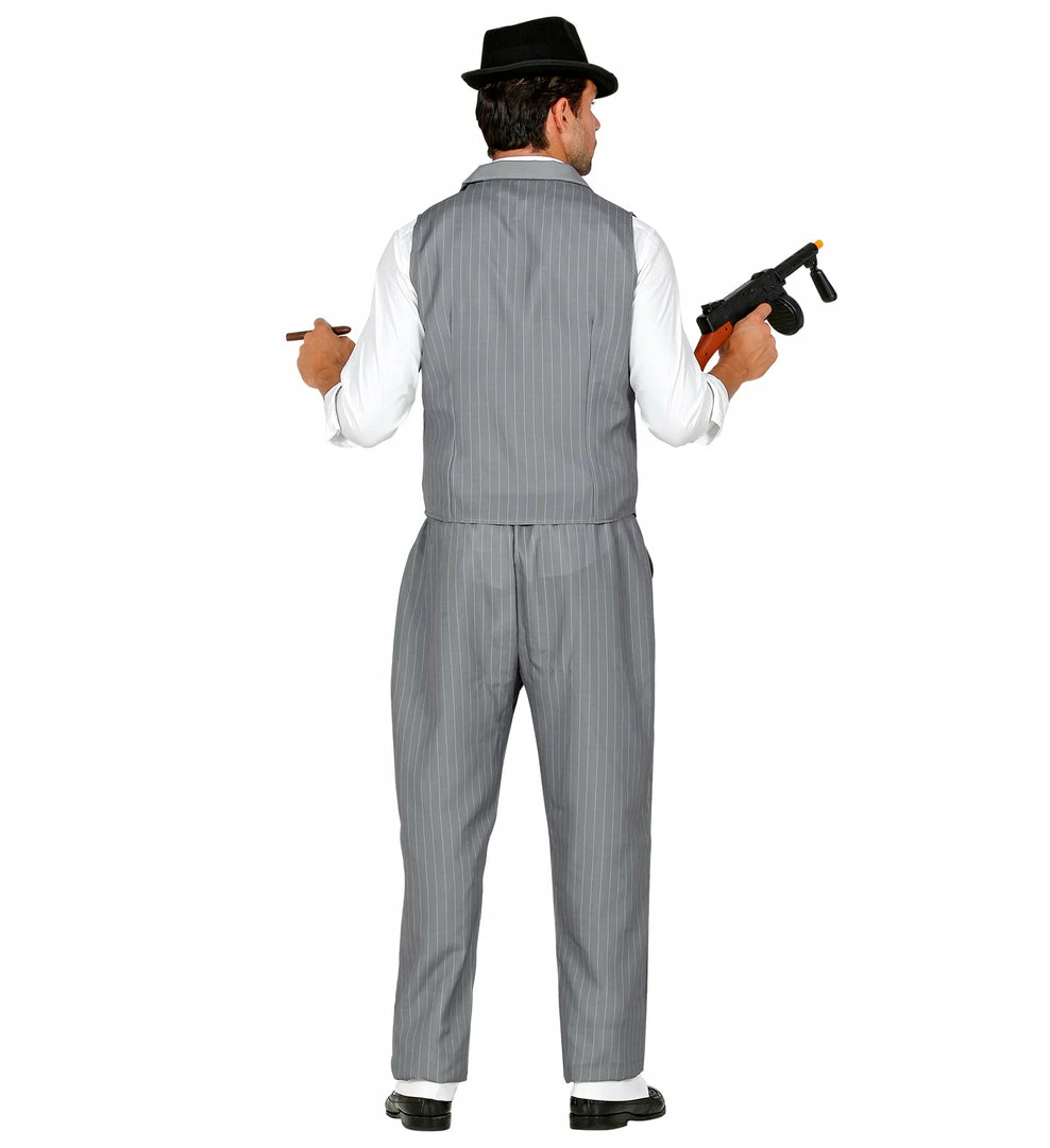 Widmann 1920's Gangster Grey Pinstripe Suit Men's 4 Widmann 1920's Gangster Grey Pinstripe Suit Men's