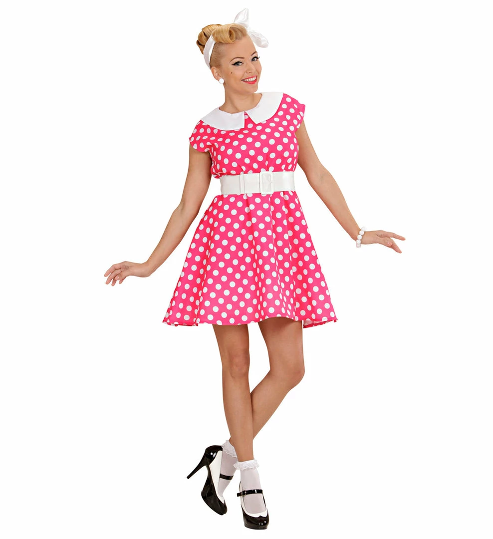 Widmann Decades And History 50's Ladies Costume Pink 4 Widmann Decades And History 50's Ladies Costume Pink