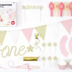 Partydecor Party Supplies 1st Birthday Party Decoration Box Pink