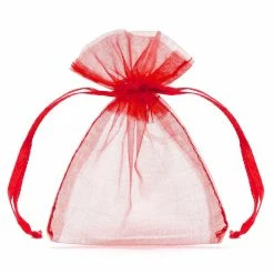 Partydecor Wedding Favours 20 Red Organza Bags 7.5 X10cm