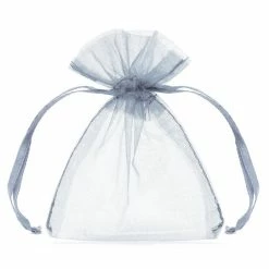 Partydecor 20 Silver Organza Bags 7.5 X10cm Wedding Favours