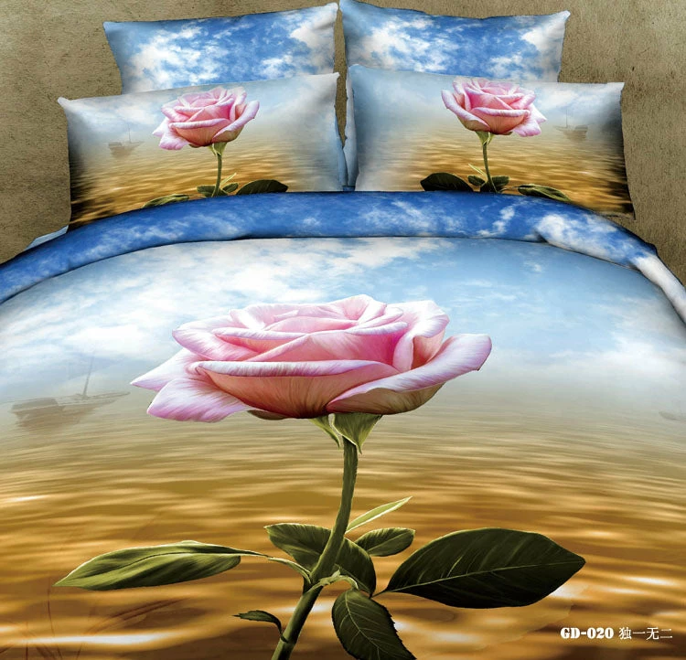My Fancy Dress 3D Pink Rose Print 3 Piece Bed Sets Party Supplies 3 My Fancy Dress 3D Pink Rose Print 3 Piece Bed Sets Party Supplies