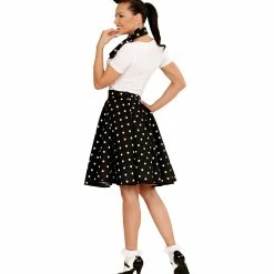 Widmann 50's Rockabilly Black Polka Dot Skirt And Neckscarf 7 Widmann 50's Rockabilly Black Polka Dot Skirt And Neckscarf