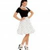 Widmann 50's Rockabilly White Polka Dot Skirt And Neckscarf Decades And History 2 Widmann 50's Rockabilly White Polka Dot Skirt And Neckscarf Decades And History