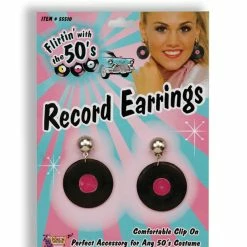My Fancy Dress 50's Record Earrings