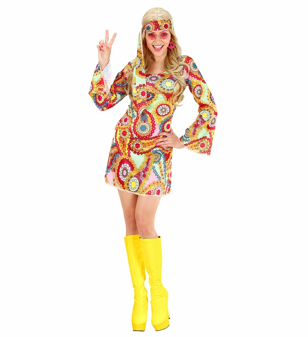 Widmann 60's Hippie Lady Costume Decades And History 3 Widmann 60's Hippie Lady Costume Decades And History
