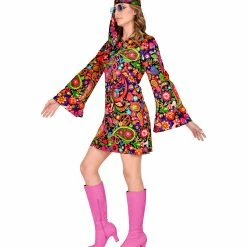 Widmann Decades And History 60's Psychedelic Hippie Costume Ladies 8 Widmann Decades And History 60's Psychedelic Hippie Costume Ladies