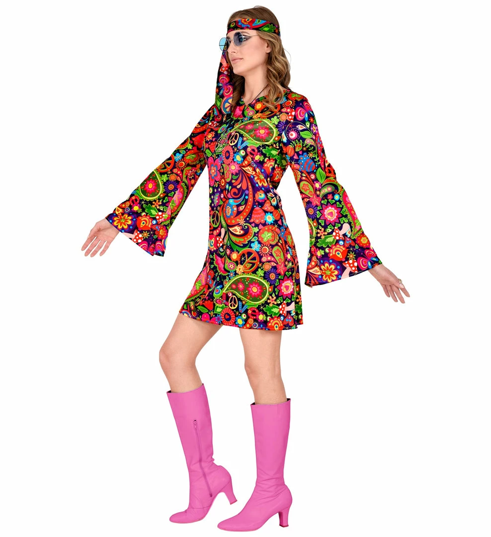 Widmann Decades And History 60's Psychedelic Hippie Costume Ladies 5 Widmann Decades And History 60's Psychedelic Hippie Costume Ladies