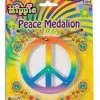 Bristol 1960's 60's Rainbow Peace Medallion Necklace 2 Bristol 1960's 60's Rainbow Peace Medallion Necklace
