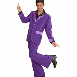 Widmann Decades And History 70's Disco Suit Costume Purple
