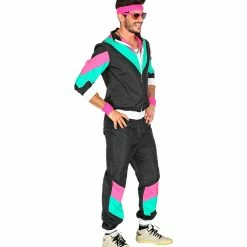 Widmann 80's Black Shell Suit Costume 8 Widmann 80's Black Shell Suit Costume