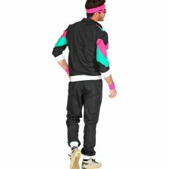 Widmann 80's Black Shell Suit Costume 9 Widmann 80's Black Shell Suit Costume