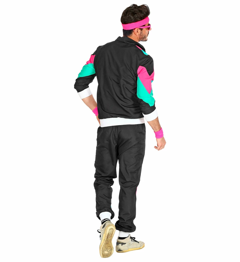 Widmann 80's Black Shell Suit Costume 6 Widmann 80's Black Shell Suit Costume