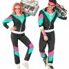 Widmann 80's Black Shell Suit Costume