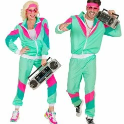 Widmann 1980's 80's Blue Shell Suit Costume