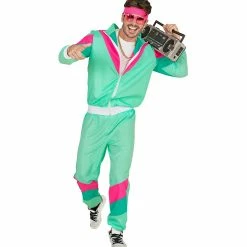 Widmann 1980's 80's Blue Shell Suit Costume 8 Widmann 1980's 80's Blue Shell Suit Costume