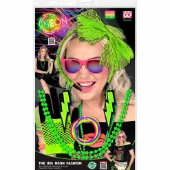 Widmann 1980's Neon Green 80's Costume Accessory Set