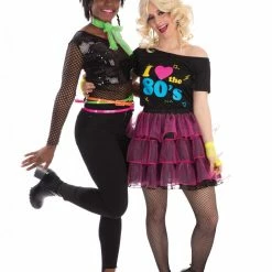 Bristol 80's Neon Lace Scarf In Green 1980's