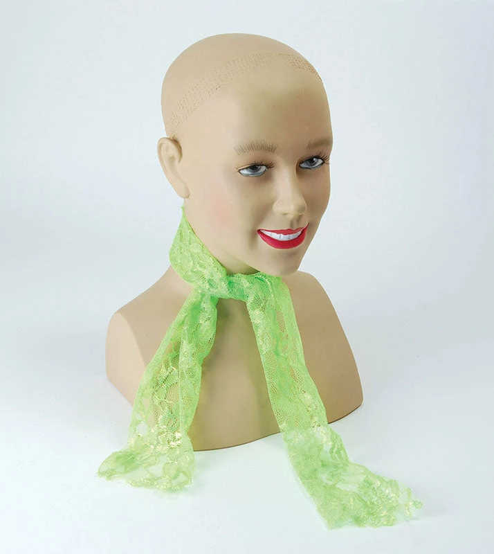 Bristol 80's Neon Lace Scarf In Green 1980's 4 Bristol 80's Neon Lace Scarf In Green 1980's