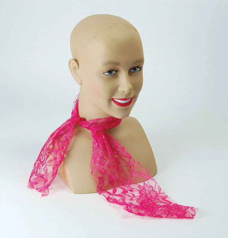 Bristol 80's Neon Lace Scarf In Pink 1980's 4 Bristol 80's Neon Lace Scarf In Pink 1980's
