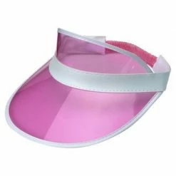 Widmann 80's Sun Visor Hat Pink 1980's