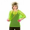 Wicked 1980's 80's Neon Green Mesh Top
