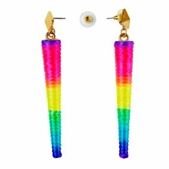 Wicked 80s Neon Cone Earrings 1980's
