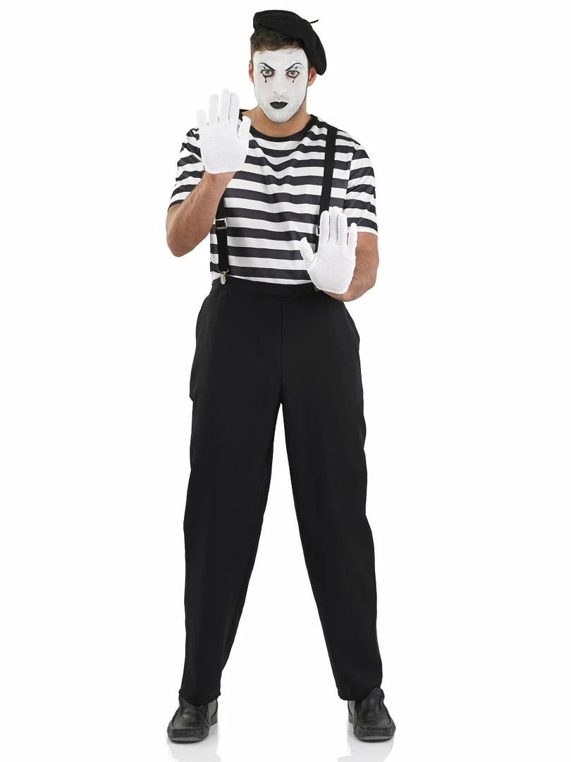 Funshack Funny Mime Artist Costume Men's 3 Funshack Funny Mime Artist Costume Men's