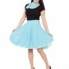 Bristol Decades And History Adult Rock N Roll Skirt Blue And White Polka Dot