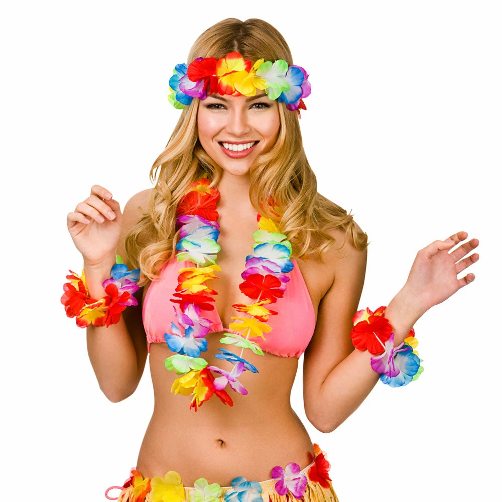Wicked Hawaiian Costumes Aloha Lei Hawaiian Set 3 Wicked Hawaiian Costumes Aloha Lei Hawaiian Set