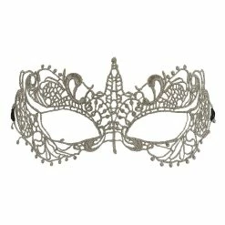 Widmann Costume Accessories Antique Platinum Gold Lace Eye-mask