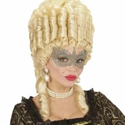 Widmann Costume Accessories Antique Platinum Gold Lace Eye-mask