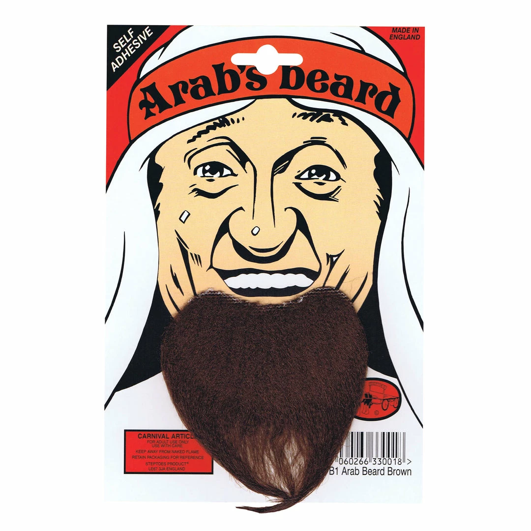 Bristol Men's Wigs Arab Beard Brown 3 Bristol Men's Wigs Arab Beard Brown