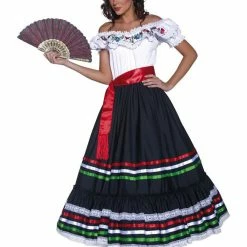 Smiffy's Day Of The Dead Costumes Authentic Western Sexy Senorita Costume