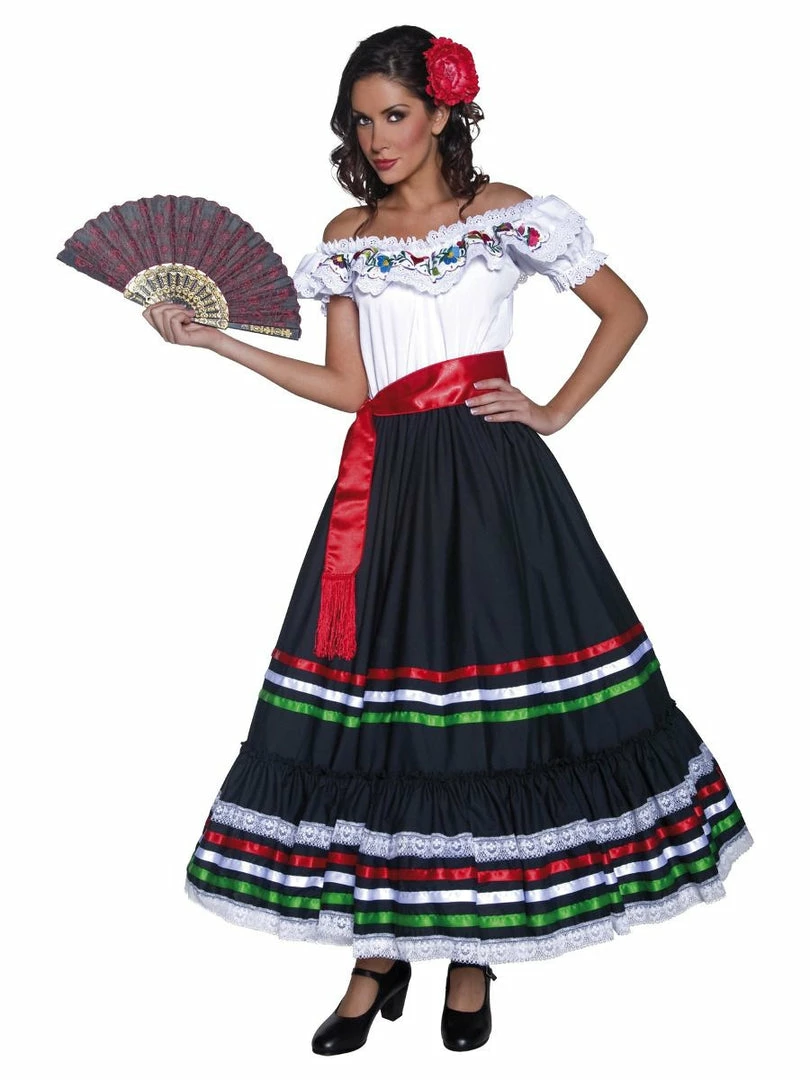 Smiffy's Day Of The Dead Costumes Authentic Western Sexy Senorita Costume 3 Smiffy's Day Of The Dead Costumes Authentic Western Sexy Senorita Costume