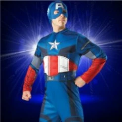 Rubies Superhero & Villiain The Avengers Captain America Muscle Costume