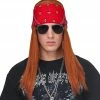 Widmann Axel Rose Wig With Bandana And Sunglasses 1980's 2 Widmann Axel Rose Wig With Bandana And Sunglasses 1980's