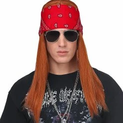 Widmann Axel Rose Wig With Bandana And Sunglasses 1980's