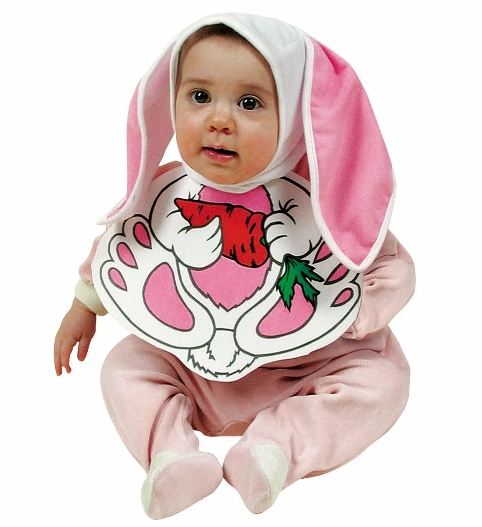 Widmann Animal Baby Bunny Bonnet And Bib Set 3 Widmann Animal Baby Bunny Bonnet And Bib Set