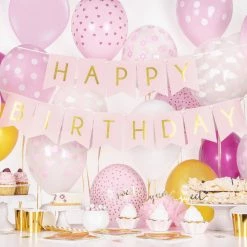 Partydecor Party Supplies Baby Pink Pastel Balloons With Dots 30cm Pack Of 6