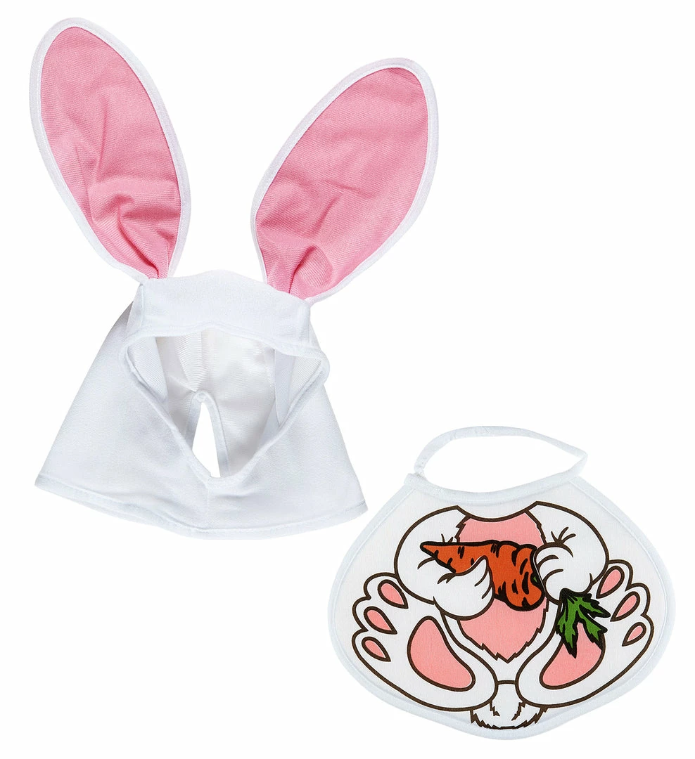 Widmann Animal Baby Bunny Bonnet And Bib Set 4 Widmann Animal Baby Bunny Bonnet And Bib Set