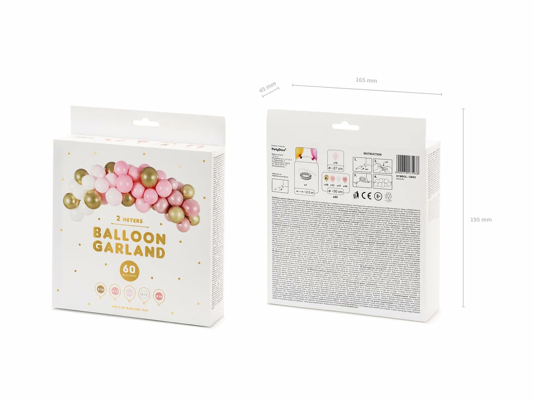 Partydecor Balloon Garland Pink 200cm Party Supplies 4 Partydecor Balloon Garland Pink 200cm Party Supplies
