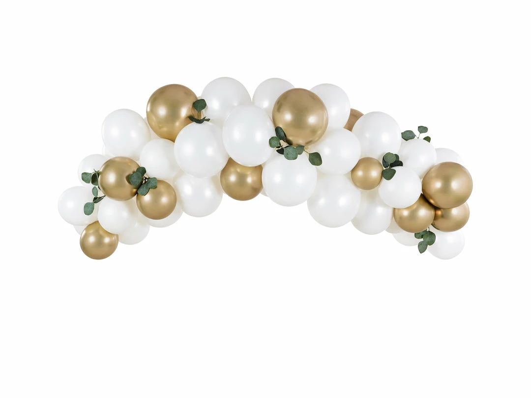 Partydecor Balloon Garland White And Gold, 200cm Party Supplies 3 Partydecor Balloon Garland White And Gold, 200cm Party Supplies