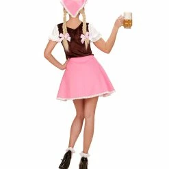 Fiestas Guirca Bavarian Oktoberfest Dirndl Costume Pink Ladies