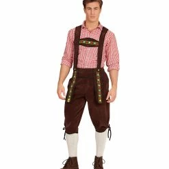 Widmann World Costumes Bavarian Lederhosen Costume Brown 7 Widmann World Costumes Bavarian Lederhosen Costume Brown