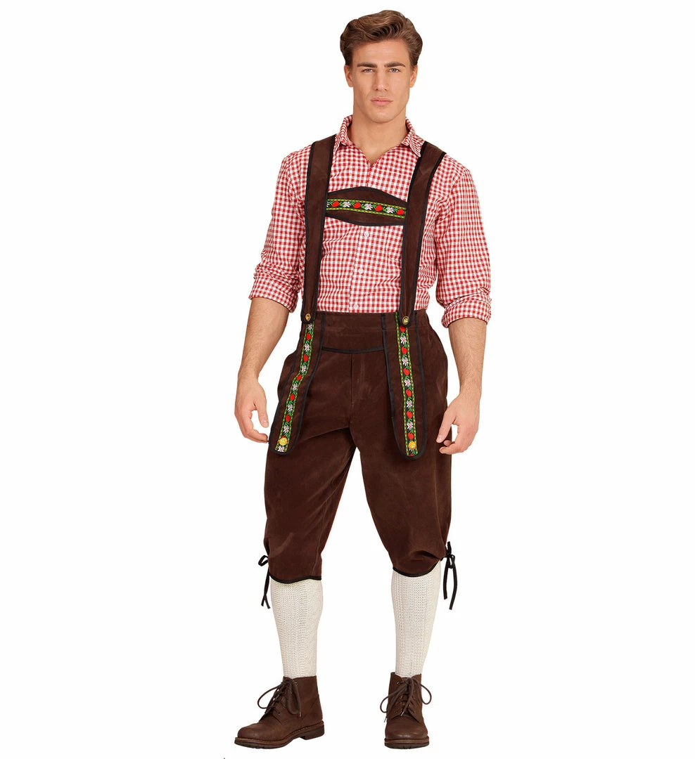 Widmann World Costumes Bavarian Lederhosen Costume Brown 5 Widmann World Costumes Bavarian Lederhosen Costume Brown